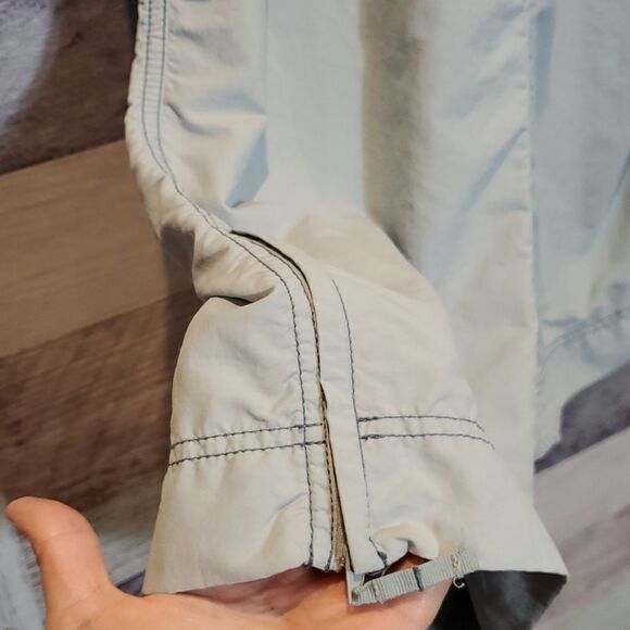 Eddie Bauer Sz 12 Womens Lt Blue Nylon Zip Ankle Capri Crop Pants 124 - Picture 4 of 7